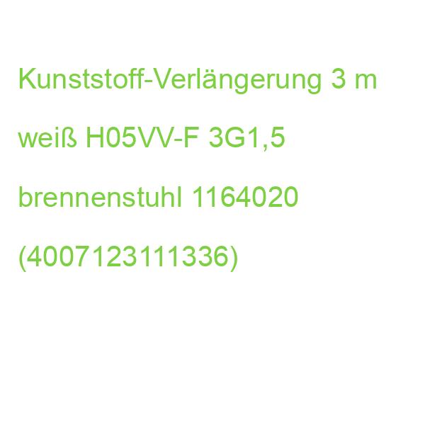 Kunststoff-Verlängerung 3 m weiß H05VV-F 3G1,5 BRENNENSTUHL 1164020 (4007123111336)