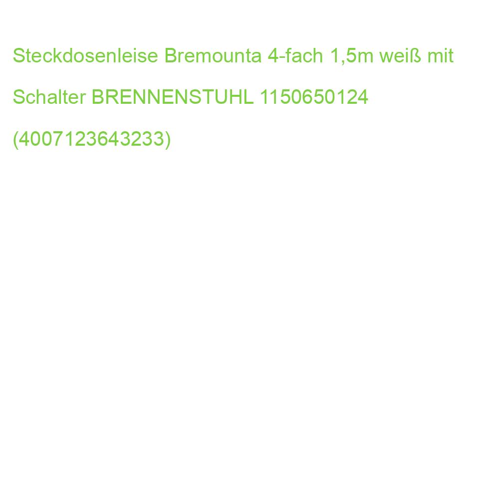 Steckdosenleise Bremounta 4-fach 1,5m weiß mit Schalter BRENNENSTUHL 1150650124 (4007123643233)