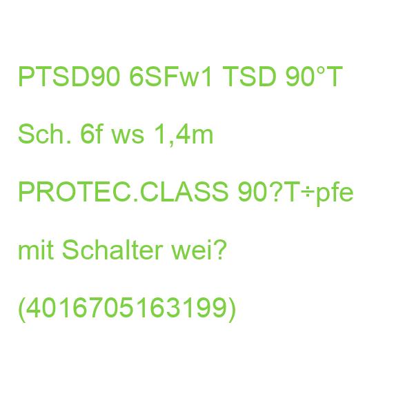 PTSD90 6SFw1 TSD 90°T Sch. 6f ws 1,4m PROTEC.CLASS 90?T÷pfe mit Schalter wei? (4016705163199)