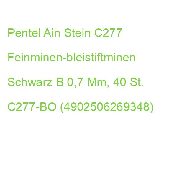 Pentel Ain Stein C277 Feinminen-bleistiftminen Schwarz B 0,7 Mm, 40 St. C277-BO (4902506269348)
