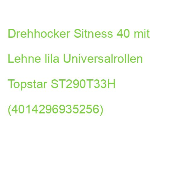 Drehhocker Sitness 40 mit Lehne lila Universalrollen TOPSTAR ST290T33H (4014296935256)