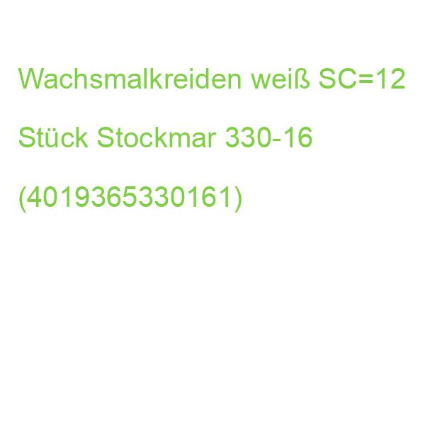 Wachsmalstifte weiß 12 Stifte STOCKMAR 330-16 (4019365330161)