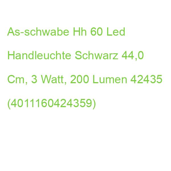 As-schwabe Hh 60 Led Handleuchte Schwarz 44,0 Cm, 3 Watt, 200 Lumen 42435 (4011160424359)