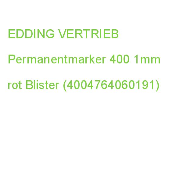 edding Permanentmarker 400 rot 1mm Blister