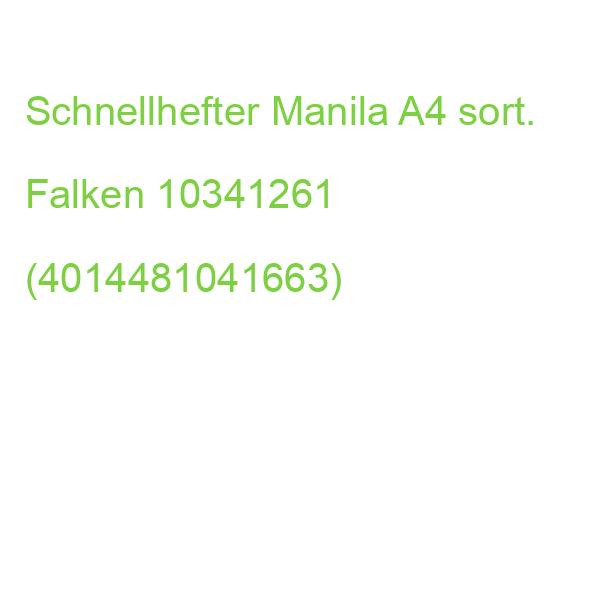 Schnellhefter A4, 250 Blatt Manilakarton (RC) farbig sortiert Falken 10341261 (4042992330990)