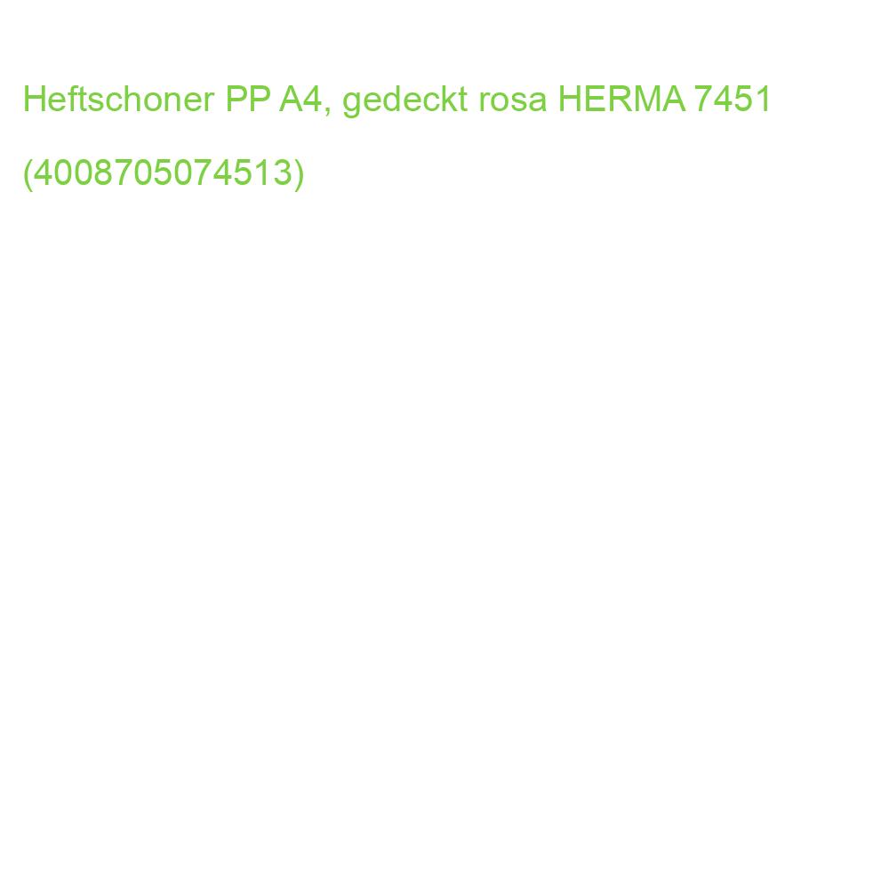 Heftschoner PP A4, gedeckt rosa HERMA 7451 (4008705074513)