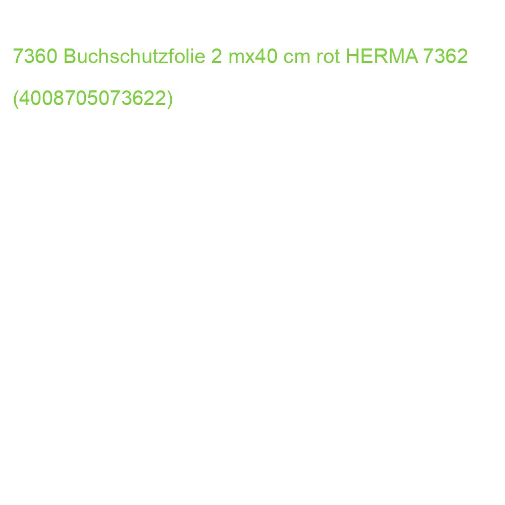 7360 Buchschutzfolie 2 mx40 cm rot HERMA 7362 (4008705073622)