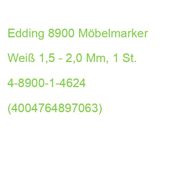 Edding 8900 Möbelmarker Weiß 1,5 - 2,0 Mm, 1 St. 4-8900-1-4624 (4004764897063)