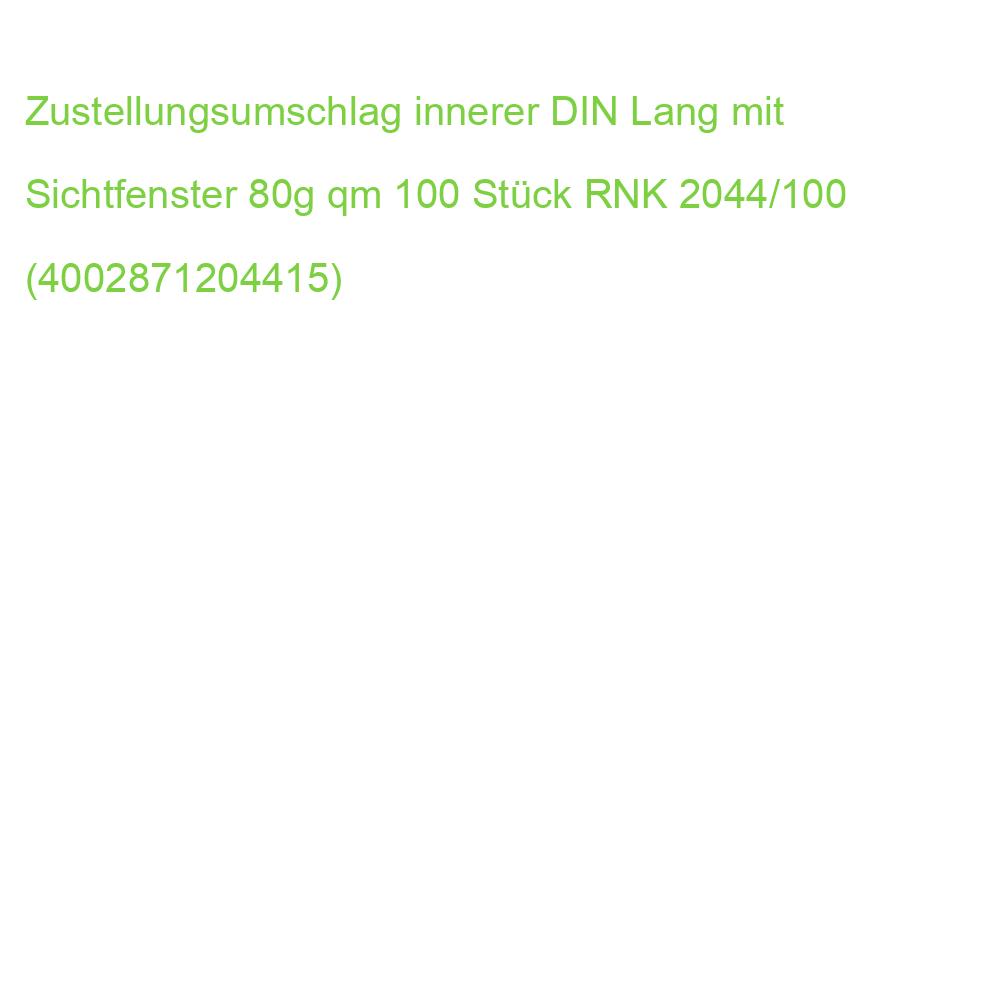 Zustellungsumschlag innerer DIN Lang mit Sichtfenster 80g qm 100 Stück RNK 2044/100 (4002871204415)