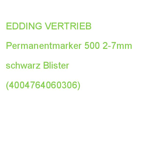 edding Permanentmarker 500 schwarz 2-7mm Blister