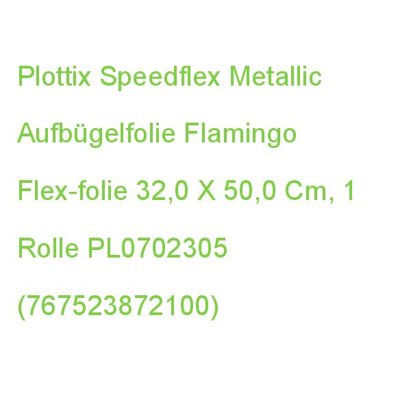 Plottix Speedflex Metallic Aufbügelfolie Pink Flex-folie 32,0 X 50,0 Cm, 1 Rolle PL0702305 (0767523872100)