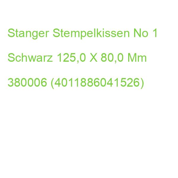 Stanger Stempelkissen No 1 Schwarz 125,0 X 80,0 Mm 380006 (4011886041526)