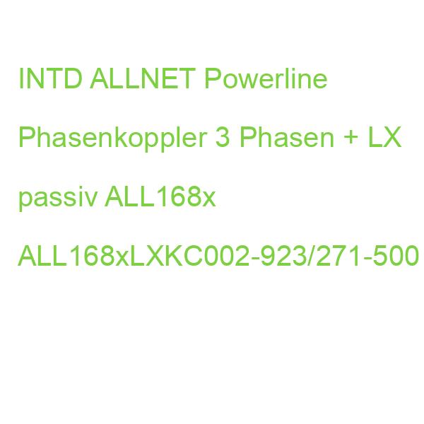 INTD ALLNET Powerline Phasenkoppler 3 Phasen + LX passiv ALL168x ALL168xLXKC002-923/271-500