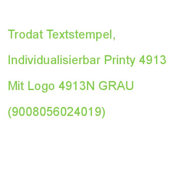Trodat Textstempel, Individualisierbar Printy 4913 Selbstfärbend Schwarz Mit Logo, 1 St. 566513 (9008056024019)