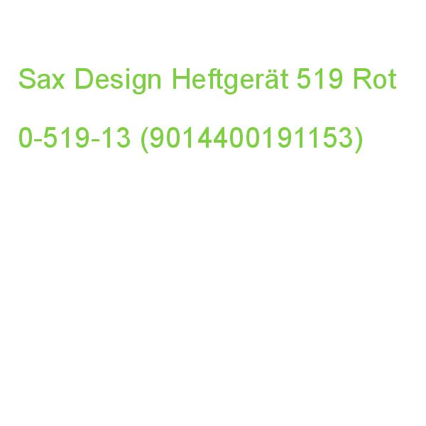 Sax Design Heftgerät 519 Rot 0-519-13 (9014400191153)
