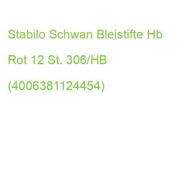 Stabilo Schwan Bleistifte Hb Rot, 12 St. 306/HB (4006381123686)