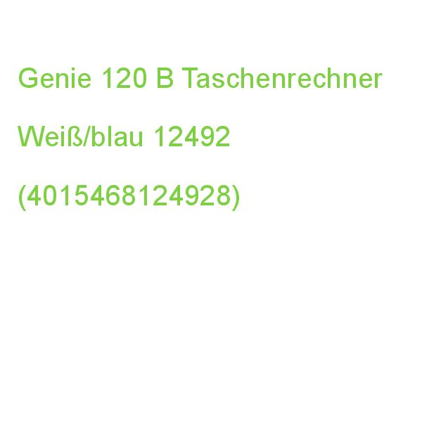 Genie 120 B Taschenrechner Weiß/blau 12492 (4015468124928)