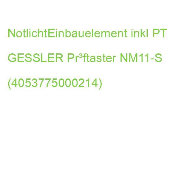 NotlichtEinbauelement inkl PT GESSLER Pr³ftaster NM11-S (4053775000214)