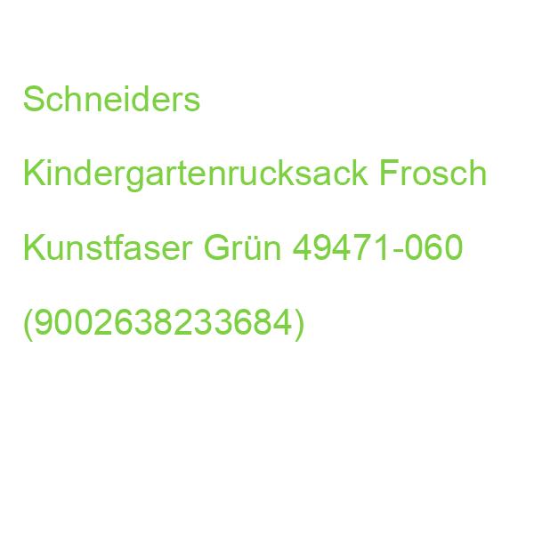 Schneiders Kindergartenrucksack Frosch Kunstfaser Grün 49471-060 (9002638233684)