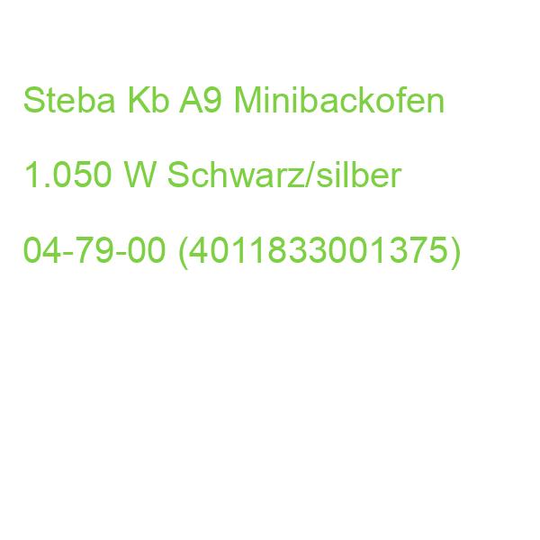 Steba Kb A9 Minibackofen 1.050 W Schwarz/silber 04-79-00 (4011833001375)