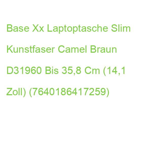 Base Xx Laptoptasche Slim Kunstfaser Camel Braun D31960 Bis 35,8 Cm (14,1 Zoll) (7640186417259)