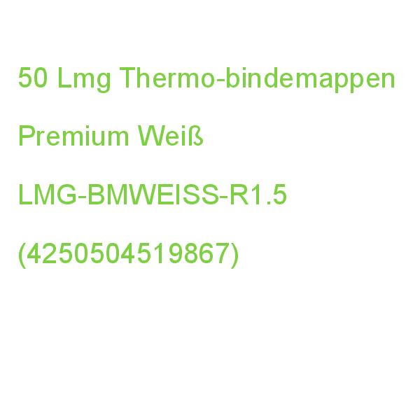 50 Lmg Thermo-bindemappen Premium Weiß Karton Für 5 - 15 Blatt LMG-BMWEISS-R1.5 (4250504519867)