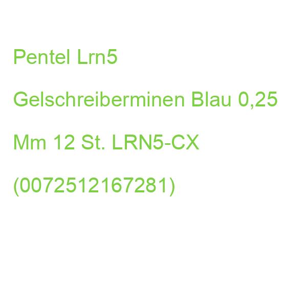 Pentel Lrn5 Gelschreiberminen Blau 0,25 Mm 12 St. LRN5-CX (0072512167281)