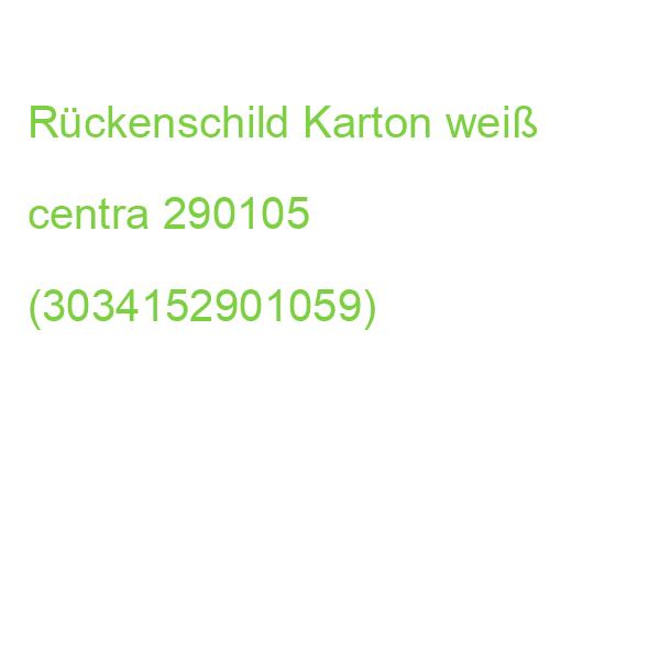 Rückenschilder zum Einstecken Karton kurz breit 10 Stück weiß CENTRA 290105 (3034152901059)