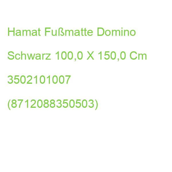Hamat Fußmatte Domino Schwarz 100,0 X 150,0 Cm 3502101007 (8712088350503)