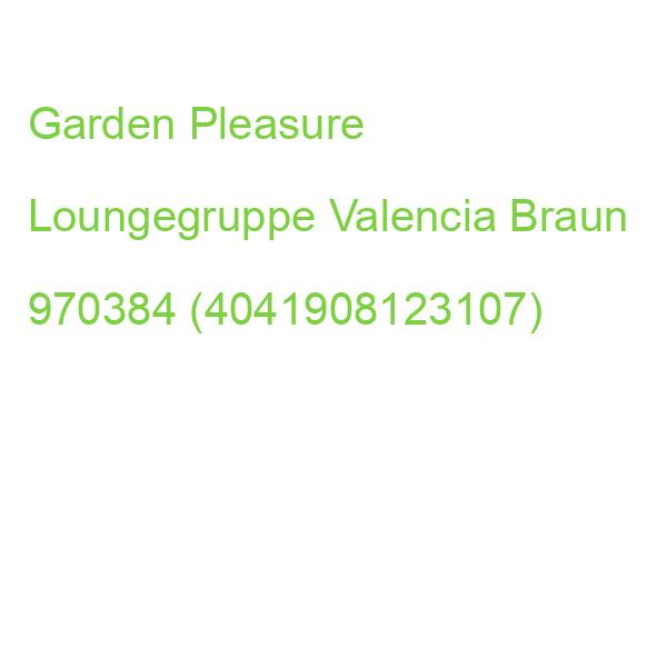 Garden Pleasure Loungegruppe Valencia Beige, Braun Kunststoff, Metall, 11-teilig 970384 (4041908123107)