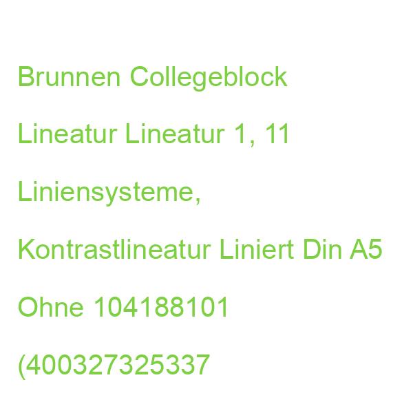 Brunnen Briefblock Din A5 Liniert Lineatur 1. Schuljahr 104188101 (4003273253377)