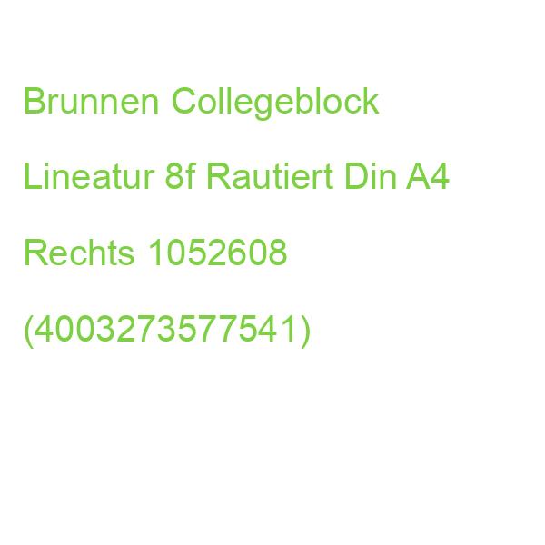 Brunnen Collegeblock 4-fach-lochung Lineatur 8f Rautiert Din A4 Außenrand 1052608 (4003273577541)