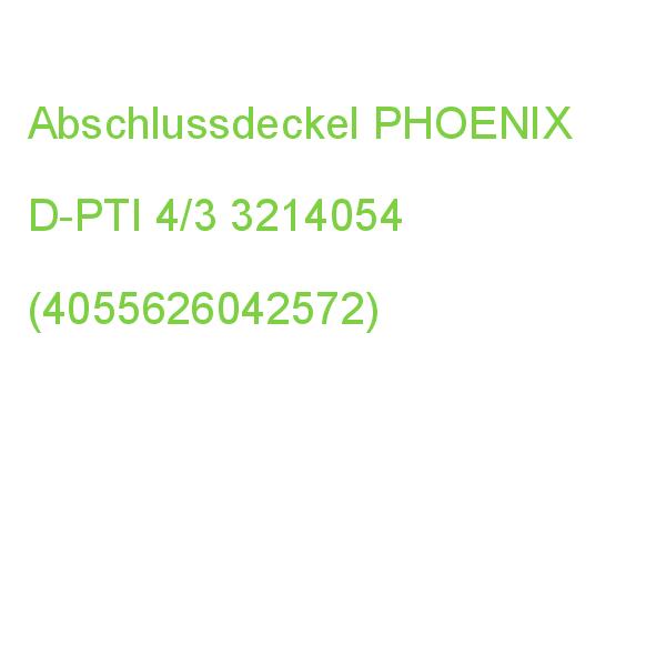 D-PTI 4/3 Abschlussdeckel PHOENIX CONTACT 3214054 (4055626042572)
