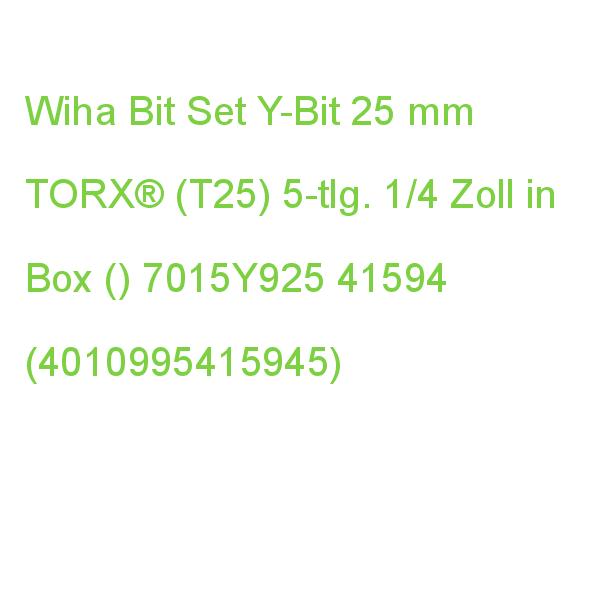 7015Y Y-Bit T25 x 25 mm WIHA 7015Y925 Set 41594 (4010995415945)