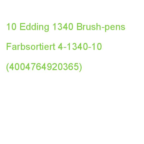 Edding 1340 Brush-pens Farbsortiert, 10 St. 4-1340-10 (4004764920365)