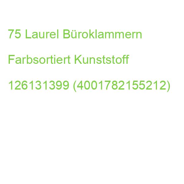Laurel Büroklammern Farbsortiert Kunststoffüberzogen, 75 St. 126131399 (4001782155212)