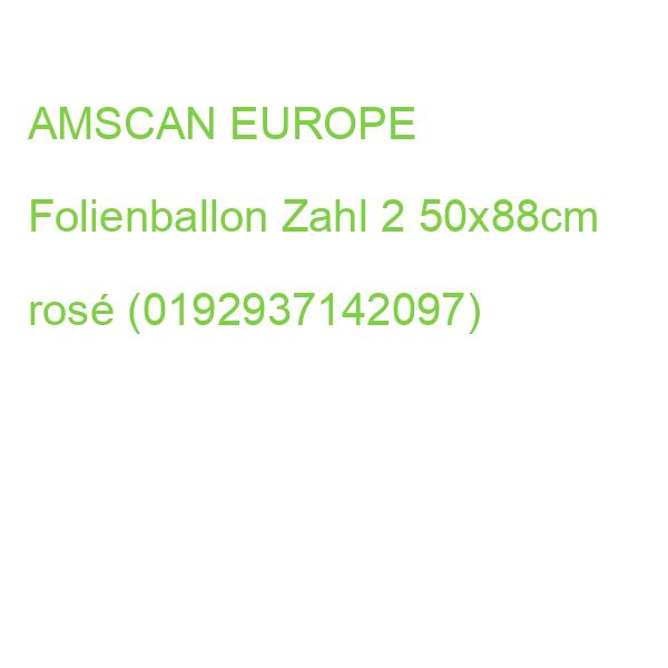 RIETHMÜLLE Folienballon Zahl 2 rose 50x88cm (0192937142097)