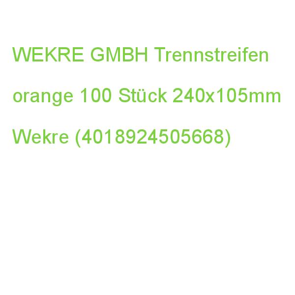 WEKRE Trennstreifen Lochung 160g/m² orange 8cm 100 Stück (4018924505668)