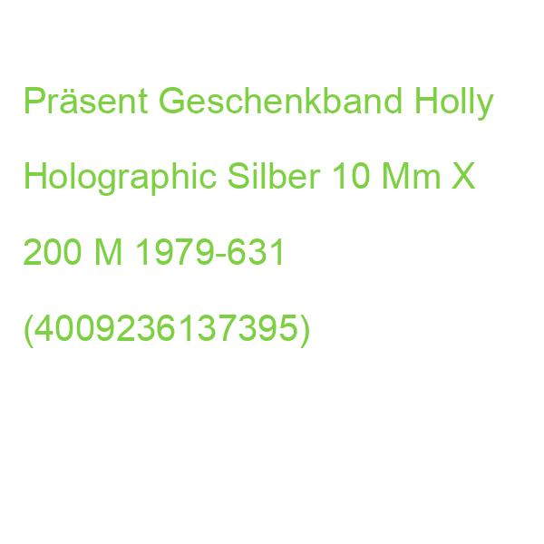 Präsent Geschenkband Holly Holographic Silber 10 Mm X 200 M 1979-631 (4009236137395)