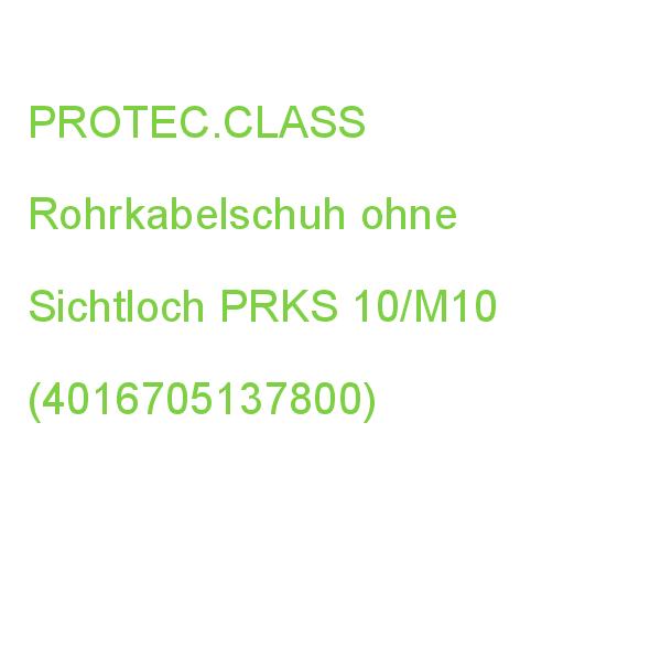 Rohrkabelschuh o. Sichtloch PROTEC.CLASS ohne PRKS 10/M10 (4016705137800)