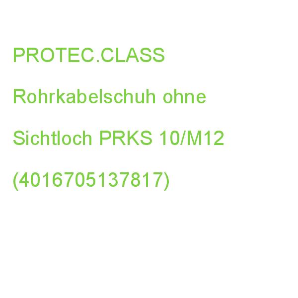 Rohrkabelschuh o. Sichtloch PROTEC.CLASS ohne PRKS 10/M12 (4016705137817)