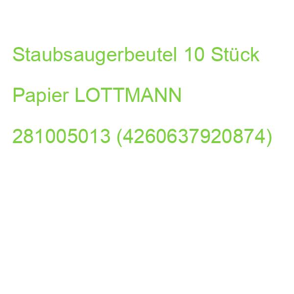 Staubsaugerbeutel 10 Stück Papier LOTTMANN 281005013 (4260637920874)