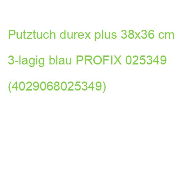 Putztuch durex plus 38x36 cm 3-lagig blau PROFIX 025349 (4029068025349)