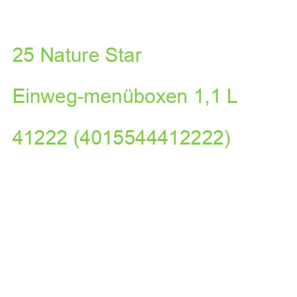 25 Nature Star Einweg-menüboxen 1,1 L 41222 (4015544412222)