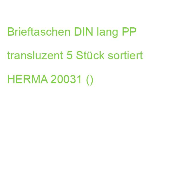 Brieftaschen DIN lang PP transluzent 5 Stück sortiert HERMA 20031 ()