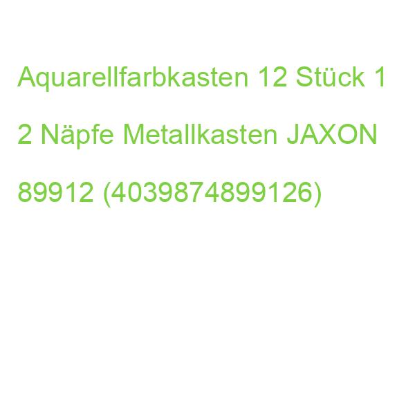 Aquarellfarbkasten 12 Stück 1 2 Näpfe Metallkasten JAXON 89912 (4039874899126)
