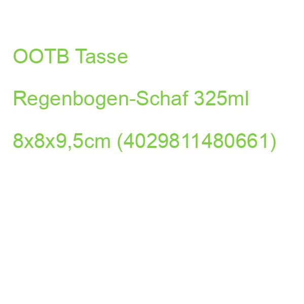OOTB Tasse Regenbogen-Schaf 325ml 8x8x9,5cm (4029811480661)