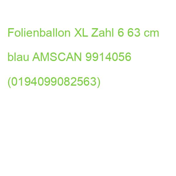 Folienballon XL Zahl 6 63 cm blau AMSCAN 9914056 (0194099082563)