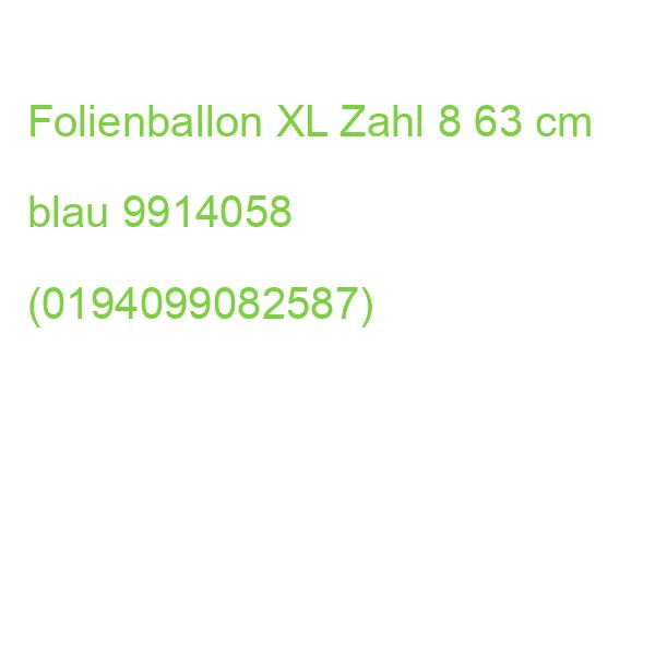 Folienballon XL Zahl 8 63 cm blau 9914058 (0194099082587)
