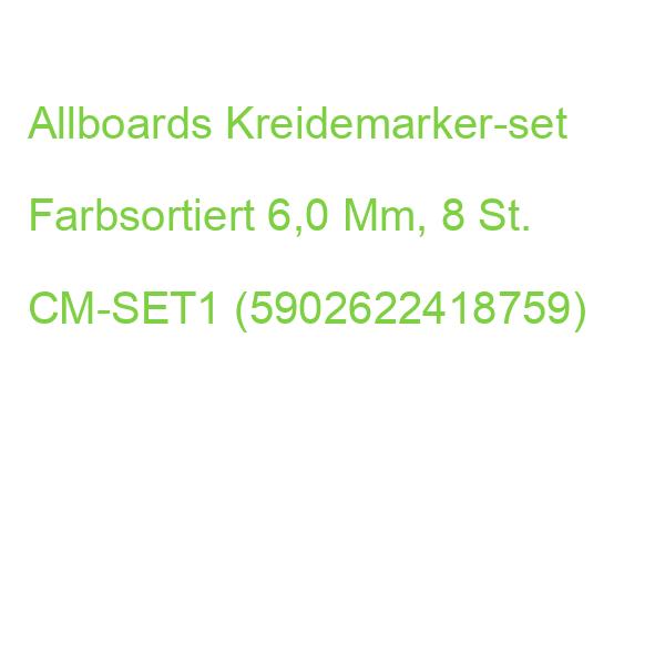 Allboards Kreidemarker-set Farbsortiert 6,0 Mm, 8 St. CM-SET1 (5902622418759)